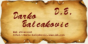 Darko Balčaković vizit kartica